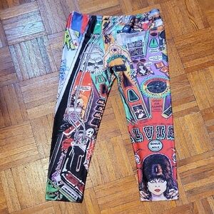 Let's Rage Psychedelic Capri Leggings Size Large New With Tags
